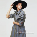 New Casual Mulheres Long Trench Revestimento